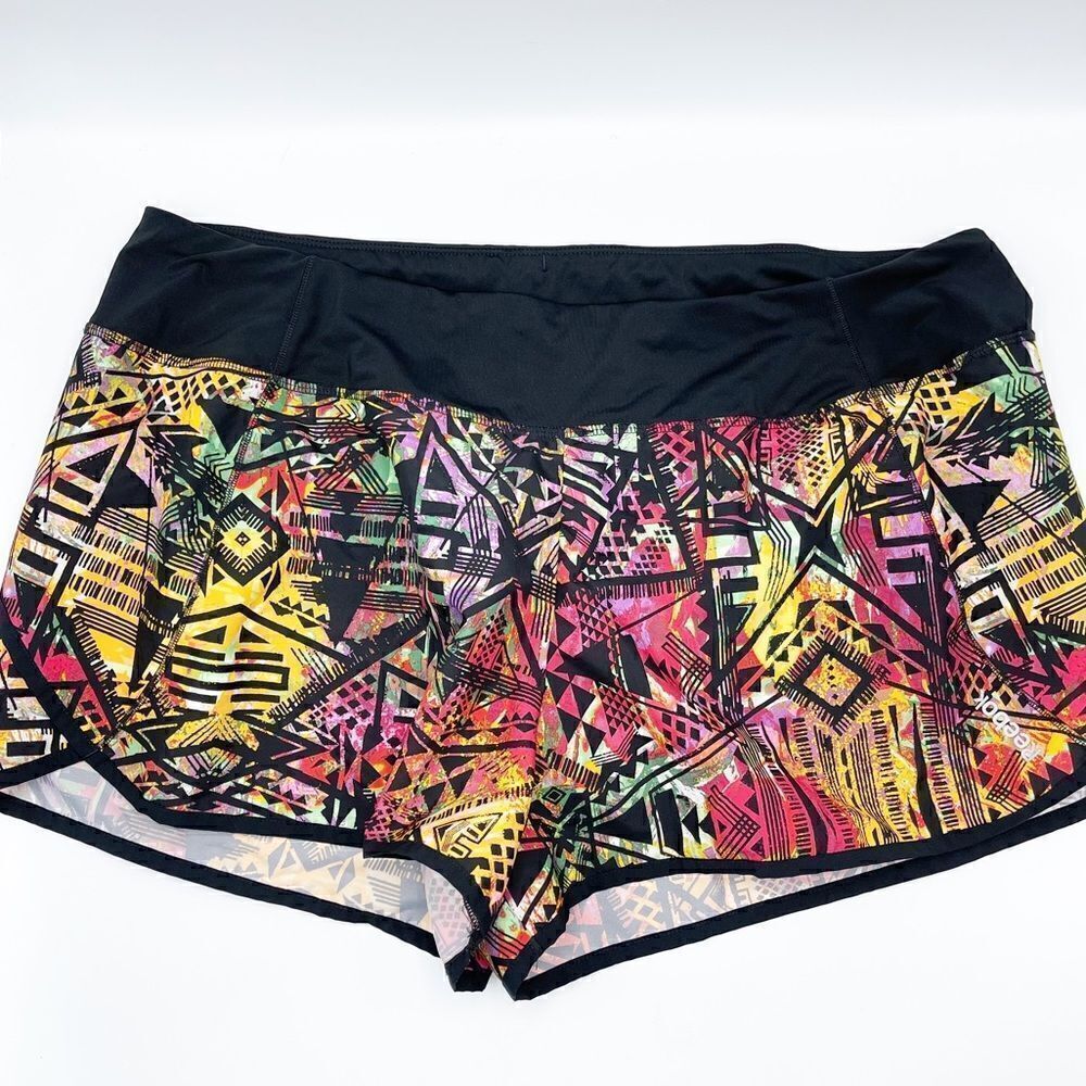 Reebok Speedwick multi color lined running shorts - W XL